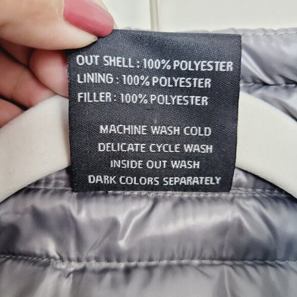 Vintage Blue Ocean Collection Puffer Vest Lightweight Liquid Gray Y2K Medium NEW - Picture 9 of 9